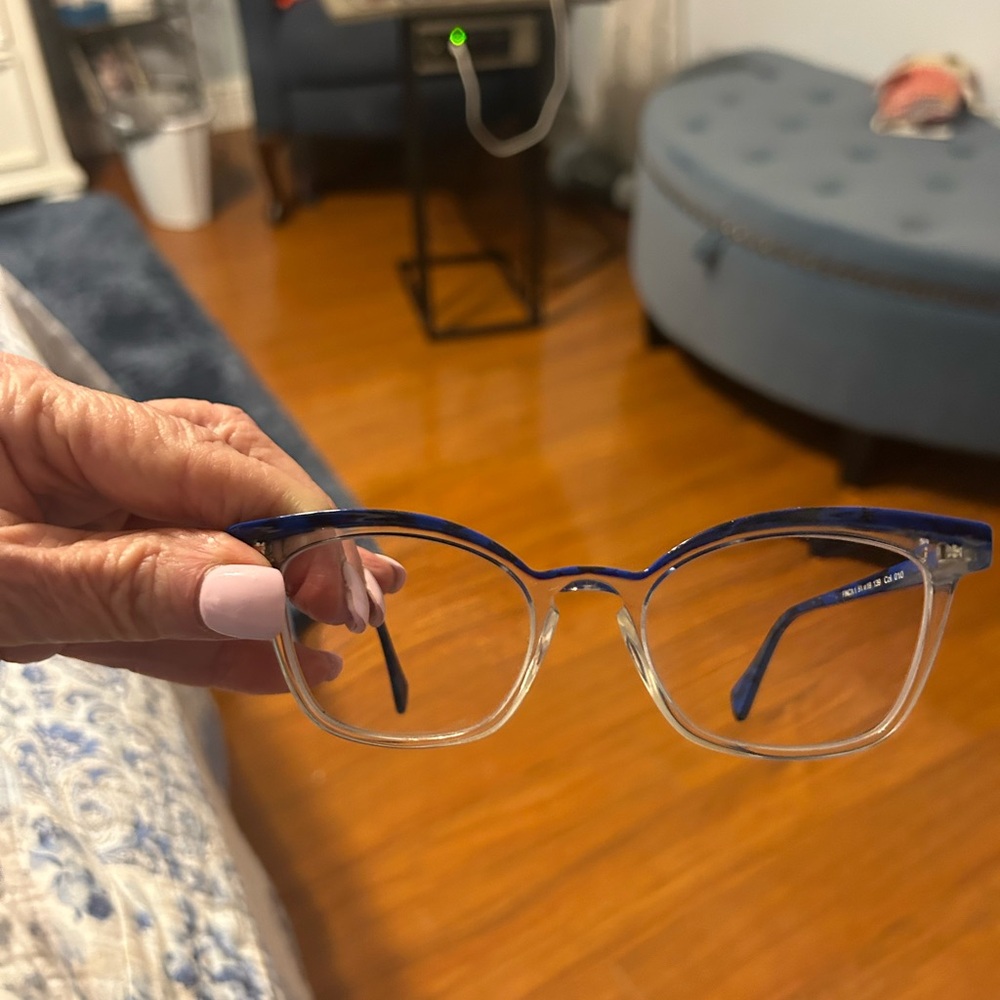 Blue and Clear Eyeglasses